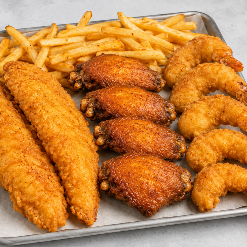 Fish shrimp n wings